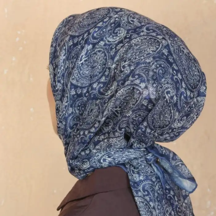 Locella El Dikişli Dijital Soft Eşarp Lacivert Serisi-soft15-01