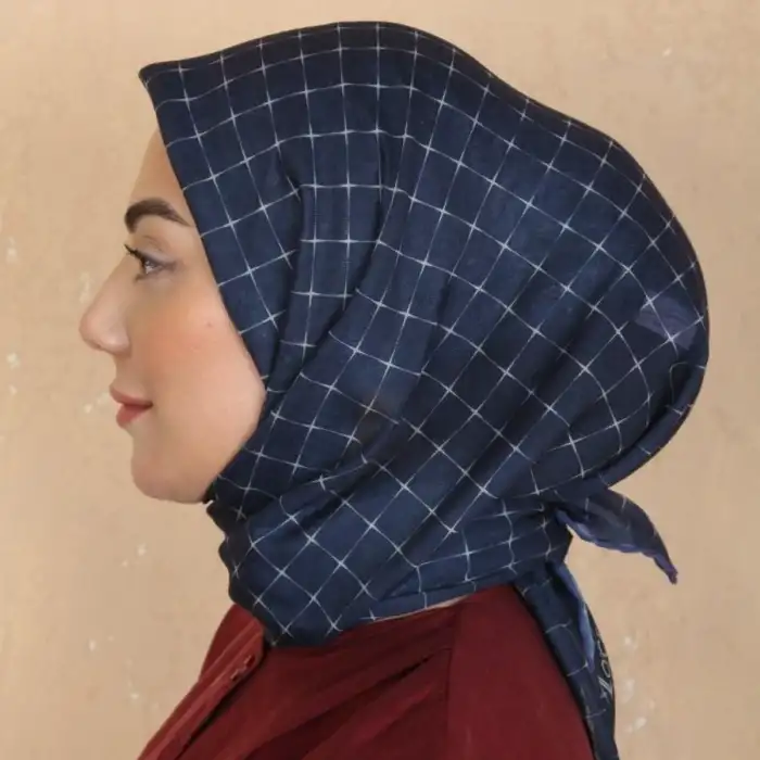 Locella El Dikişli Dijital Soft Eşarp Lacivert Serisi-soft15-06