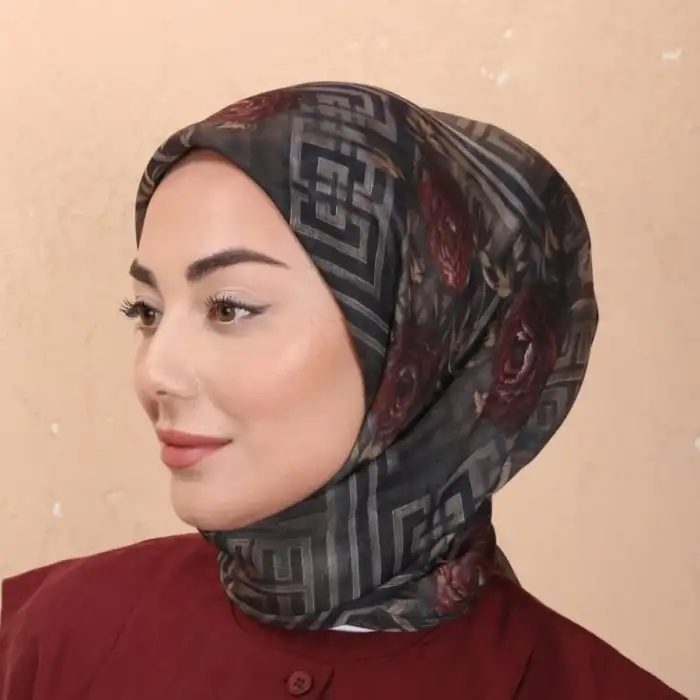 Locella El Dikişli Dijital Soft Eşarp-soft16-02