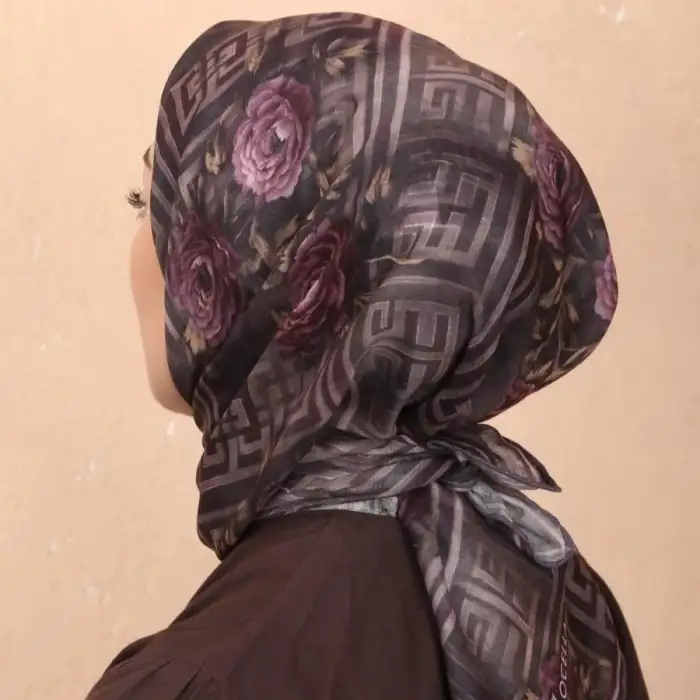 Locella El Dikişli Dijital Soft Eşarp-soft16-03