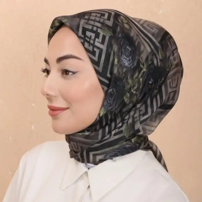 Locella El Dikişli Dijital Soft Eşarp-soft16-04