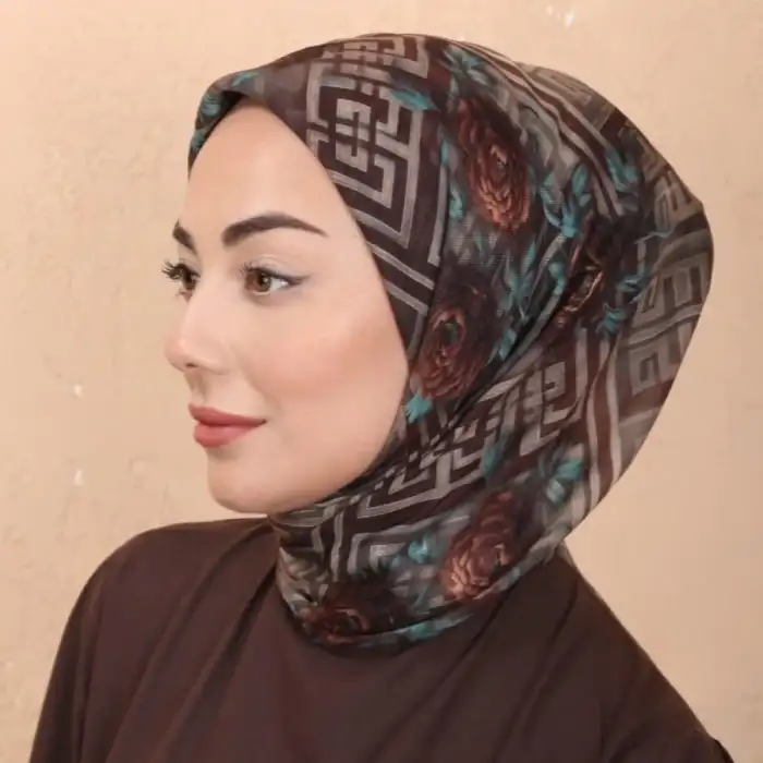 Locella El Dikişli Dijital Soft Eşarp-soft16-06