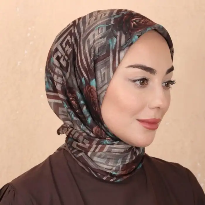 Locella El Dikişli Dijital Soft Eşarp-soft16-06