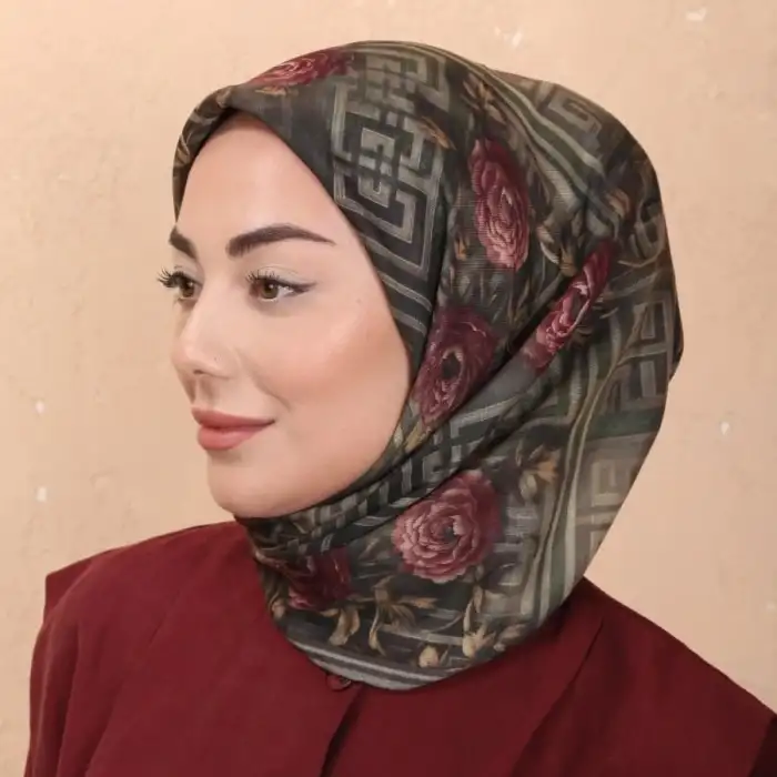 Locella El Dikişli Dijital Soft Eşarp-soft16-07