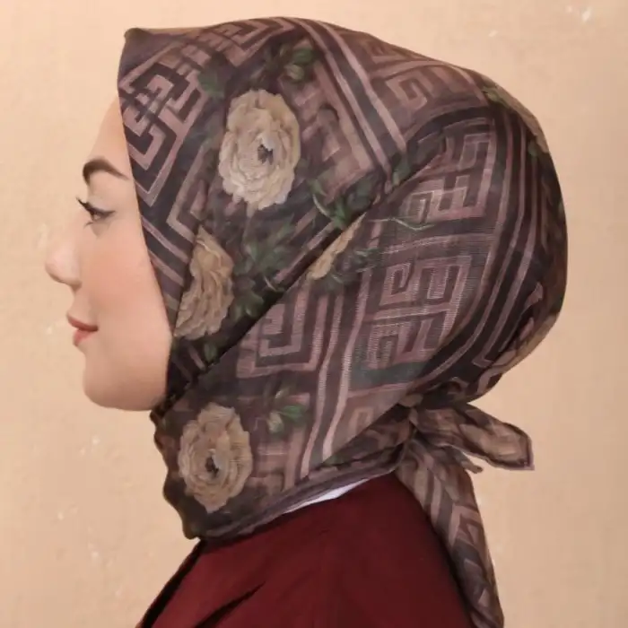 Locella El Dikişli Dijital Soft Eşarp-soft16-09