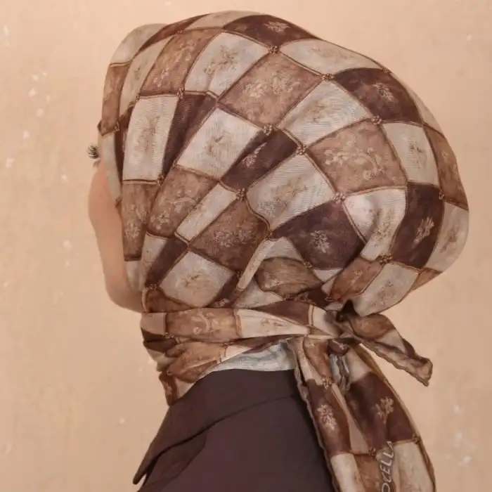 Locella El Dikişli Dijital Soft Eşarp-soft17-05