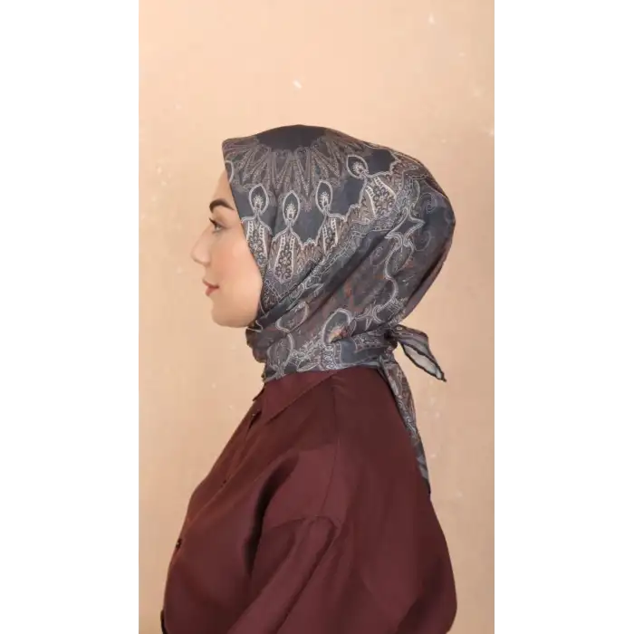Locella El Dikişli Dijital Soft Eşarp-soft18-07