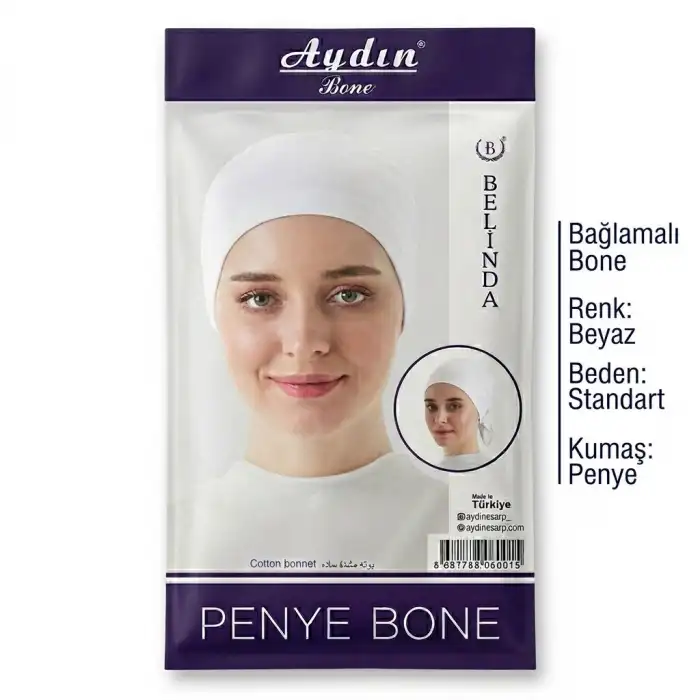 Aydın Penye İpli Beyaz Bone (PB01-02)