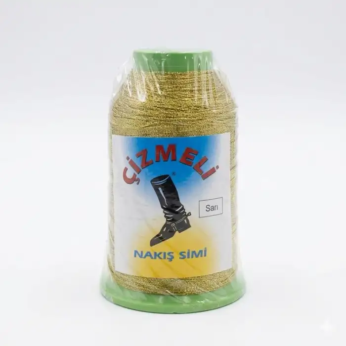 Çizmeli 50 gr. Açık Sarı Nakış Simi İp-(SİM-002)
