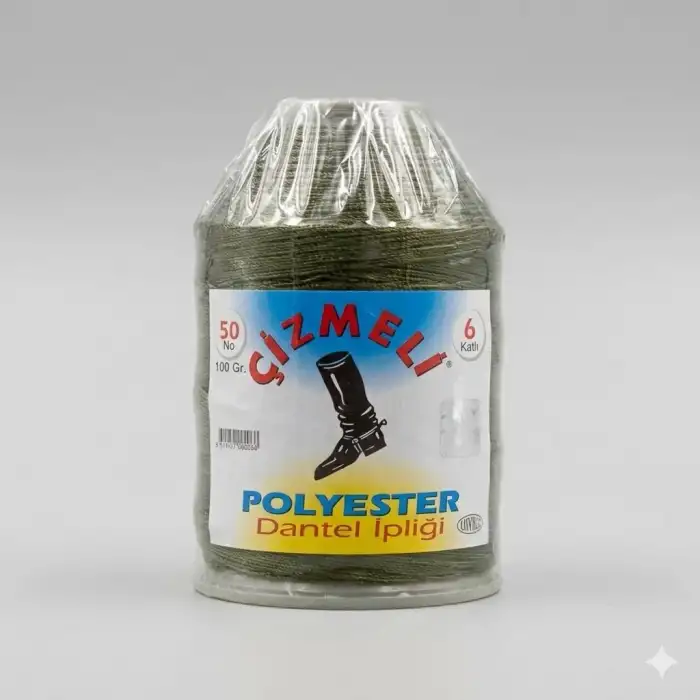 Çizmeli 100 gr. Polyester Oya İpi - (Renk no:935)