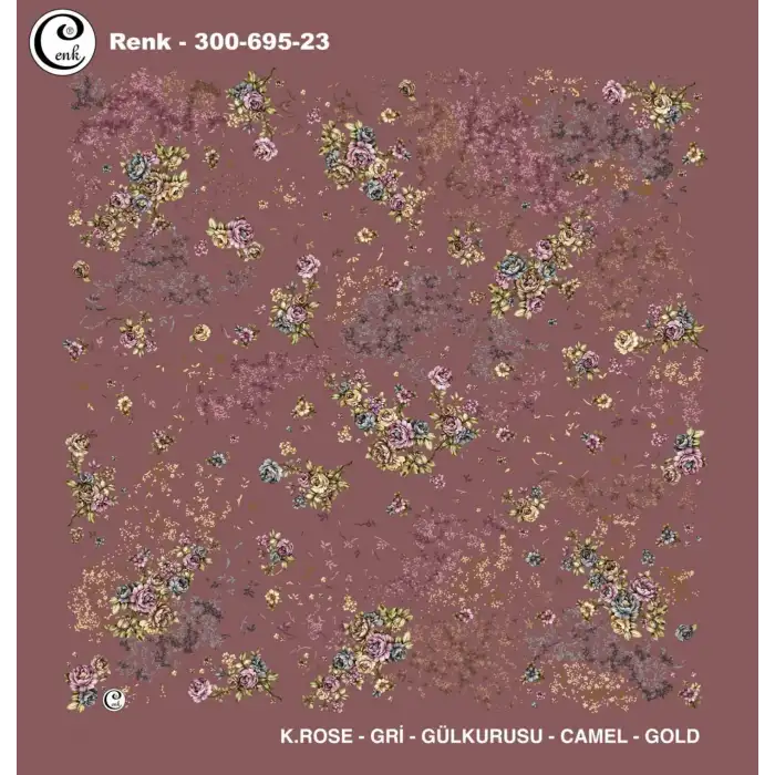 Cenk 100 cm Desenli Oyalık Yazma (Cnk-695-23)