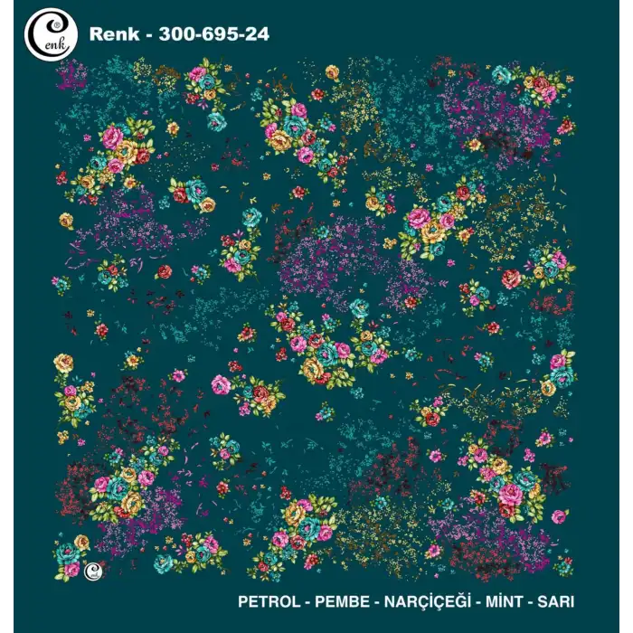 Cenk 100 cm Desenli Oyalık Yazma (Cnk-695-24)