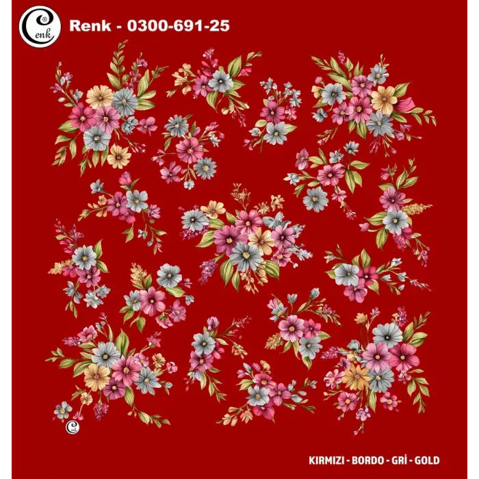 Cenk 100 cm Desenli Oyalık Yazma (Cnk-691-25)