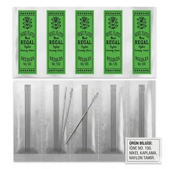 Regal Nikel 100 no Boncuk İğnesi 5 paket - (regal100)
