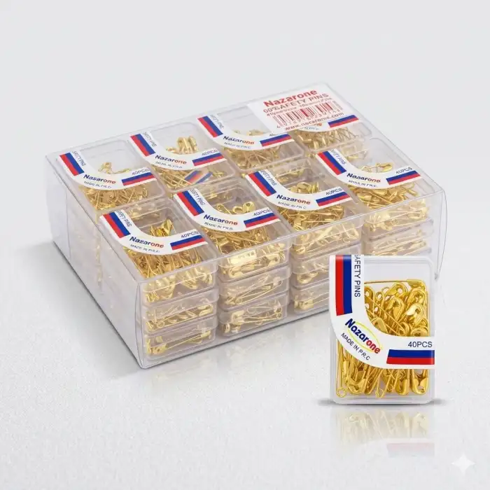 Nazarone 40 Adet Küçük Çengelli İğne Sarı (1 Paket) (ÇİSARI)