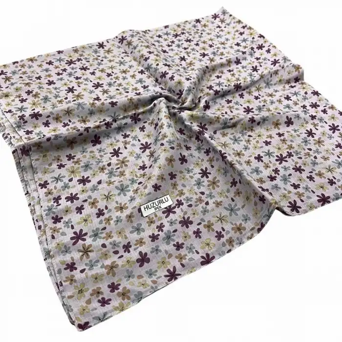 Huzurlu İpek Desenli Dikişli Yazma - (hd01-18)