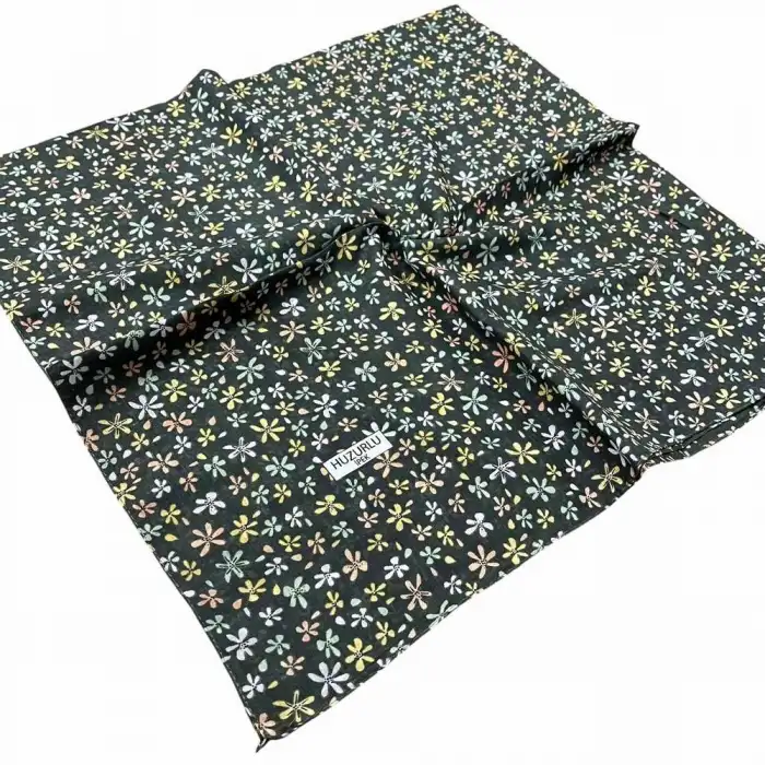 Huzurlu İpek Desenli Dikişli Yazma - (hd01-25)