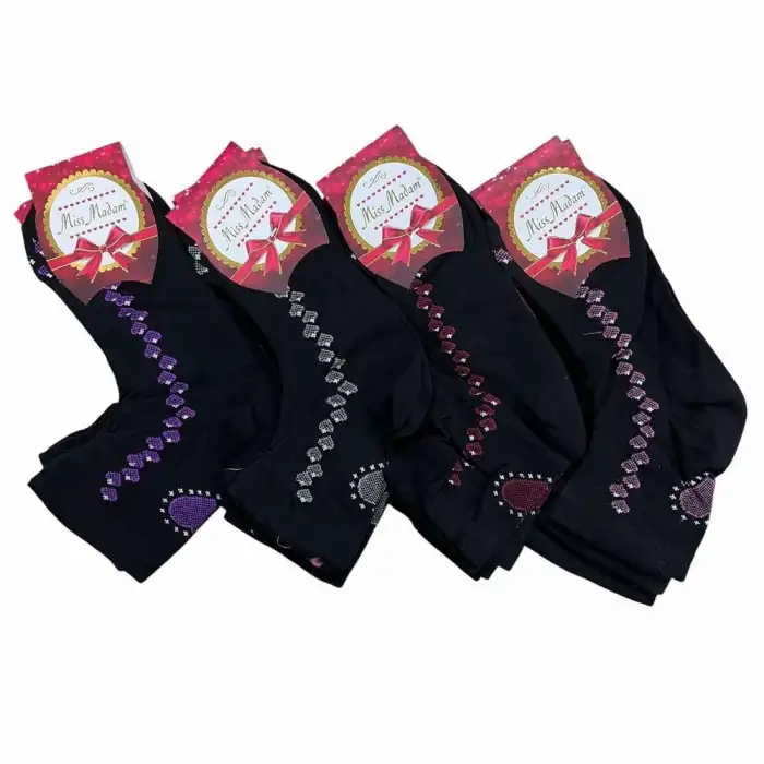 Miss Madam Kadın Desenli Tül Çorap - (mss01-09)