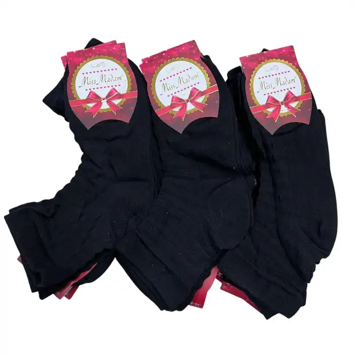 Miss Madam Kadın Siyah Renk Tül Çorap - (mss02-01)