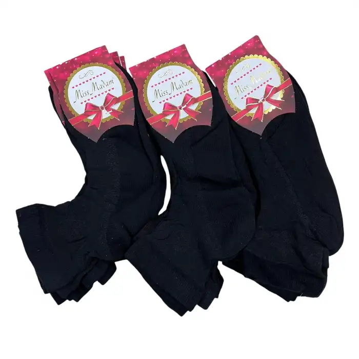 Miss Madam Kadın Siyah Renk Tül Çorap - (mss02-01)