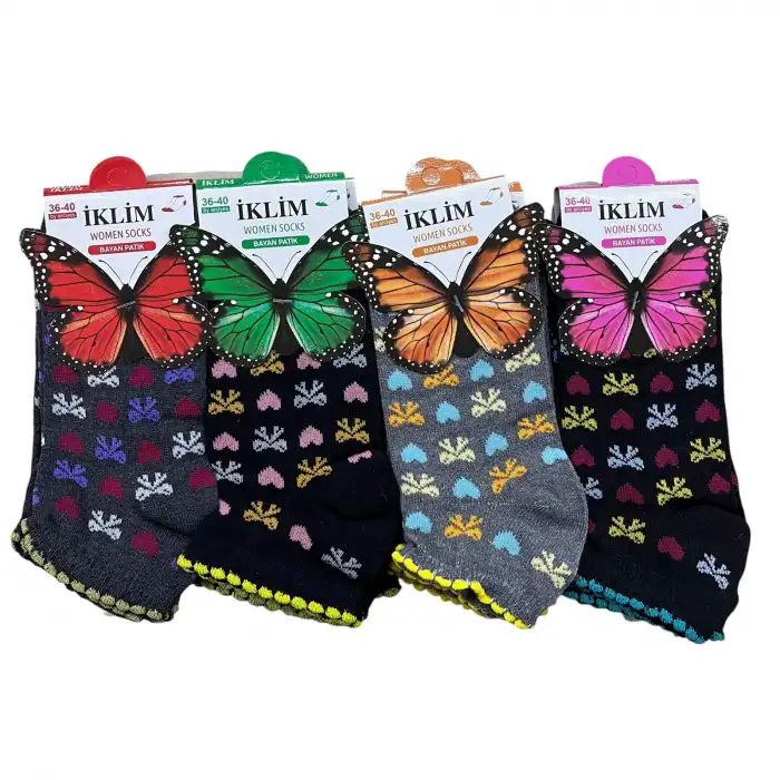 İklim Kadın Patik Çorap (12 adet) - (KPÇ-05-02)