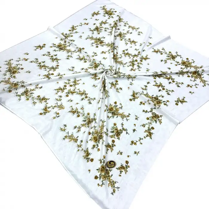 Huzurlu İpek Polyester Oyalık Yazma 100 cm - (PY01-03)