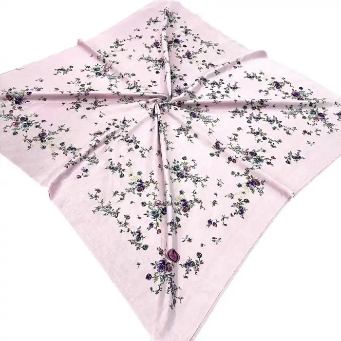 Huzurlu İpek Polyester Oyalık Yazma 100 cm - (PY01-04)