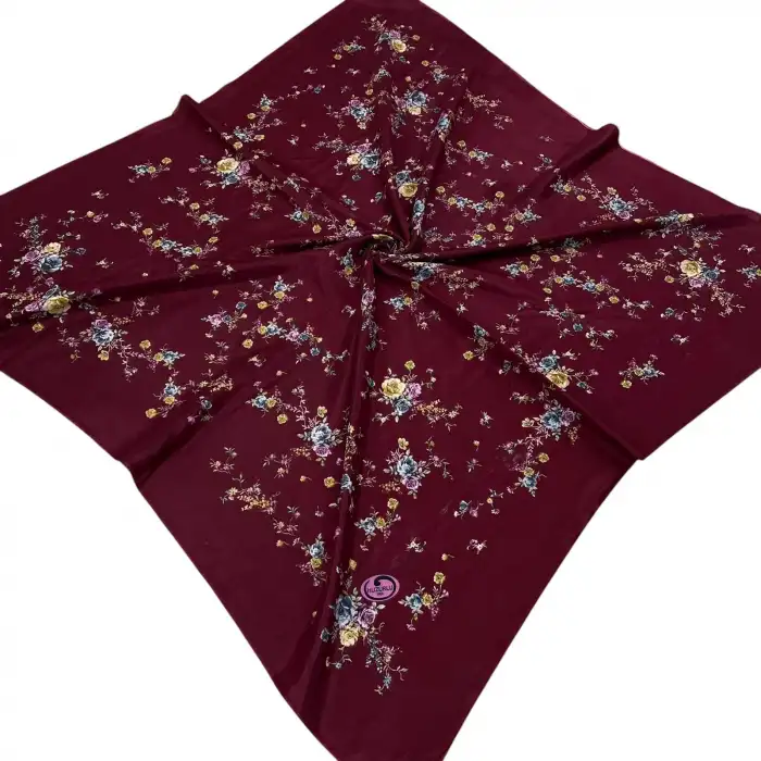 Huzurlu İpek Polyester Oyalık Yazma 100 cm - (PY01-06)