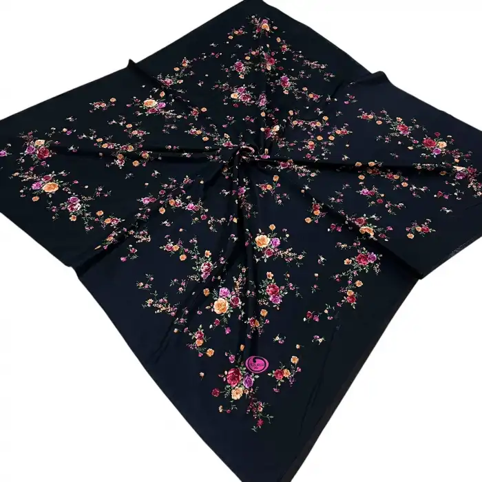Huzurlu İpek Polyester Oyalık Yazma 100 cm - (PY01-10)
