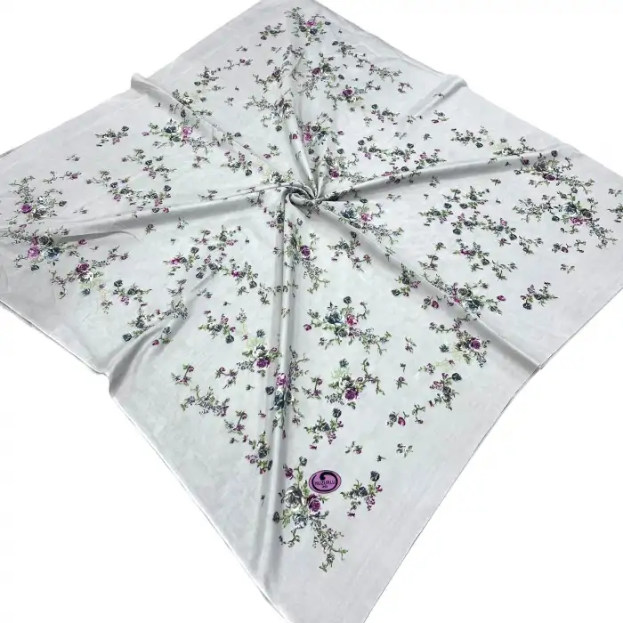 Huzurlu İpek Polyester Oyalık Yazma 100 cm - (PY01-16)