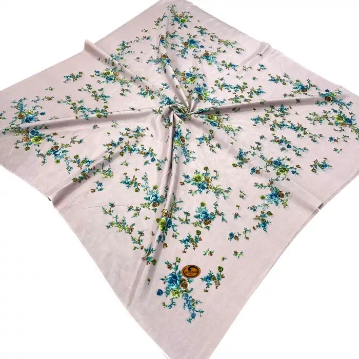 Huzurlu İpek Polyester Oyalık Yazma 100 cm - (PY01-17)