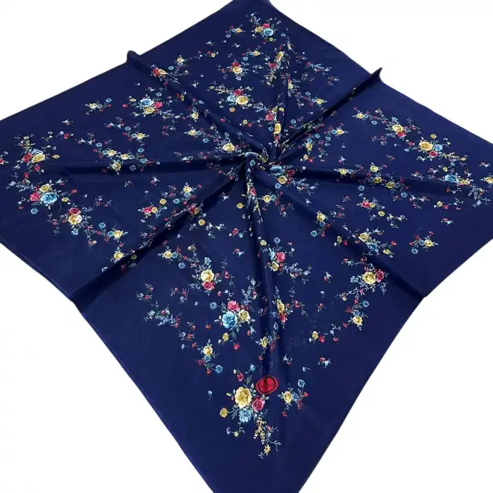 Huzurlu İpek Polyester Oyalık Yazma 100 cm - (PY01-18)