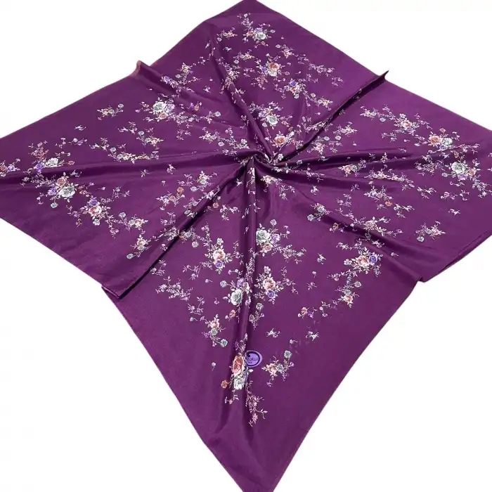 Huzurlu İpek Polyester Oyalık Yazma 100 cm - (PY01-20)