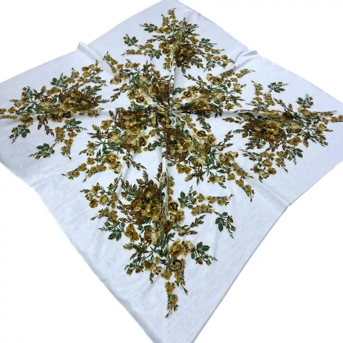 Huzurlu İpek Polyester Oyalık Yazma 100 cm - (PY02-02)