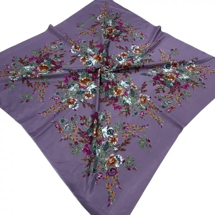 Huzurlu İpek Polyester Oyalık Yazma 100 cm - (PY02-07)