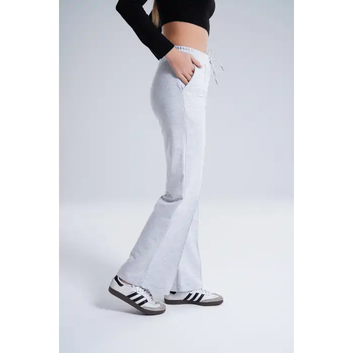 Paloza Kadın Önü Çimalı Gri Eşofman Altı -(PL01-03)