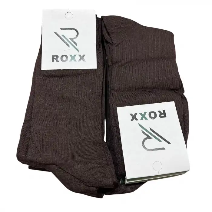 İhracat Fazlası Toptan Erkek Çorap 12’li Kahverengi Paket -(IH01-05)