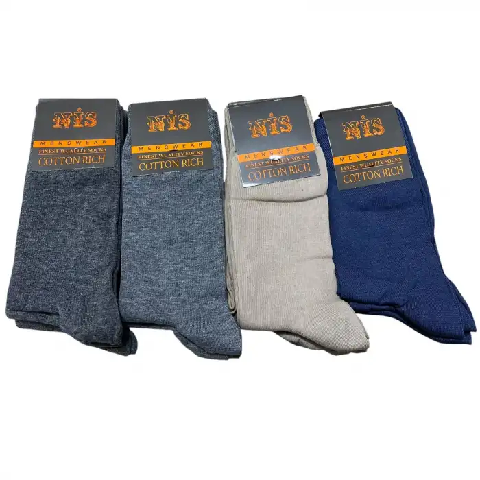 İhracat Fazlası Toptan Erkek Çorap 12’li Karışık Paket -(IH01-20)
