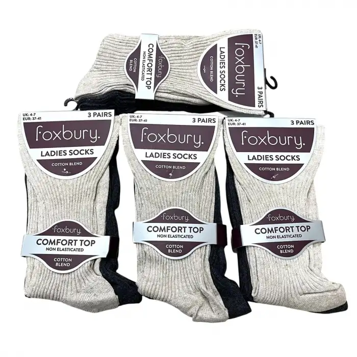 İhracat Fazlası Toptan Bayan Soket Çorap 12’li Karışık Paket -(IH01-21)