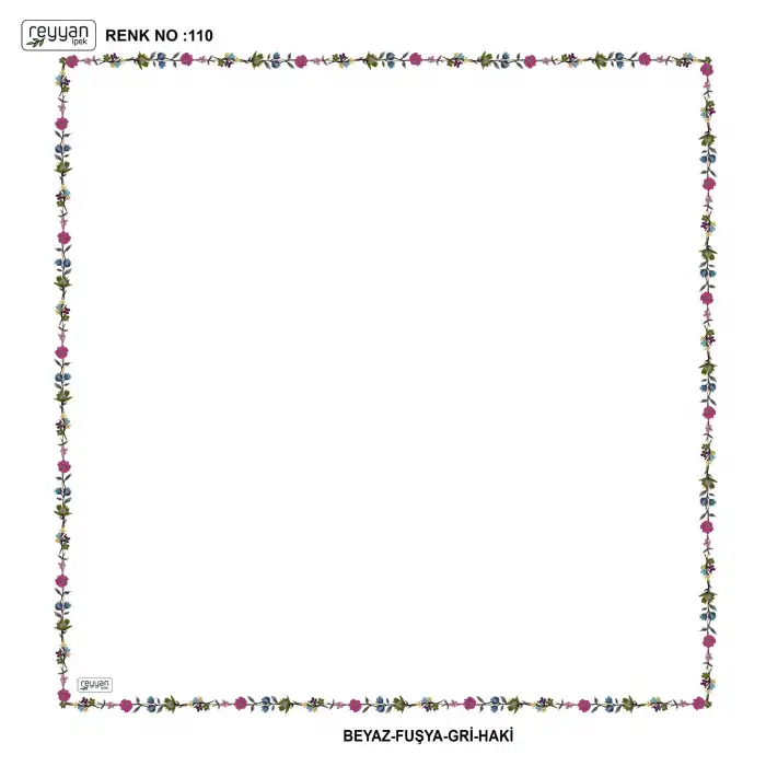 Reyyan İpek 100 cm Desenli Oyalık Yazma (ryyn-449-07)