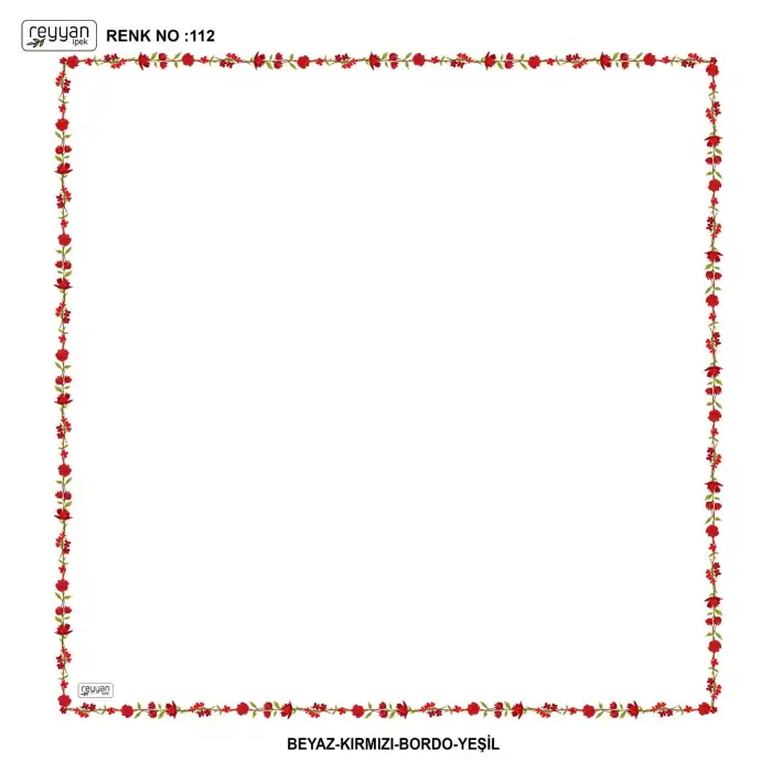 Reyyan İpek 100 cm Desenli Oyalık Yazma (ryyn-449-08)