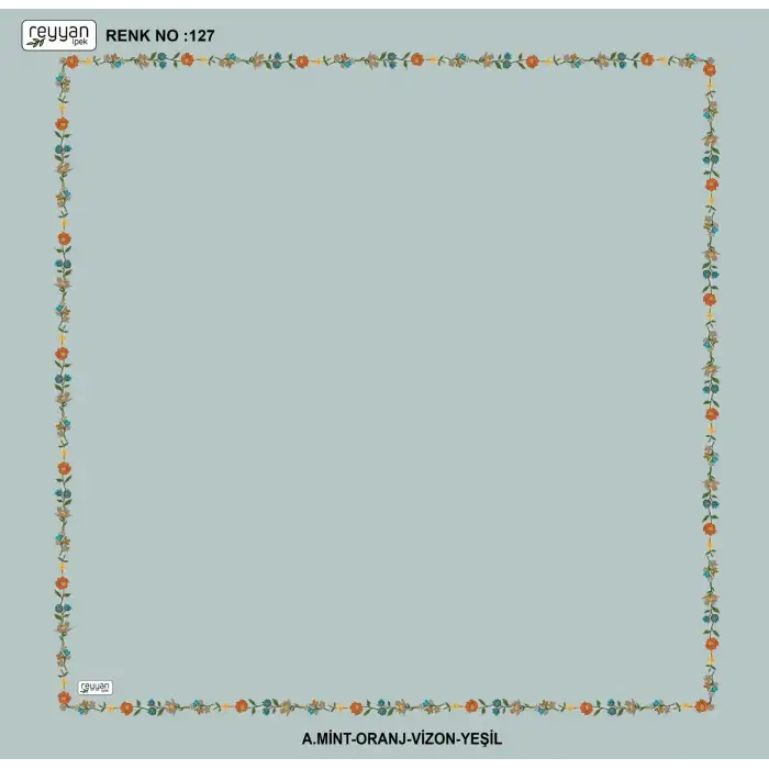 Reyyan İpek 100 cm Desenli Oyalık Yazma (ryyn-449-12)
