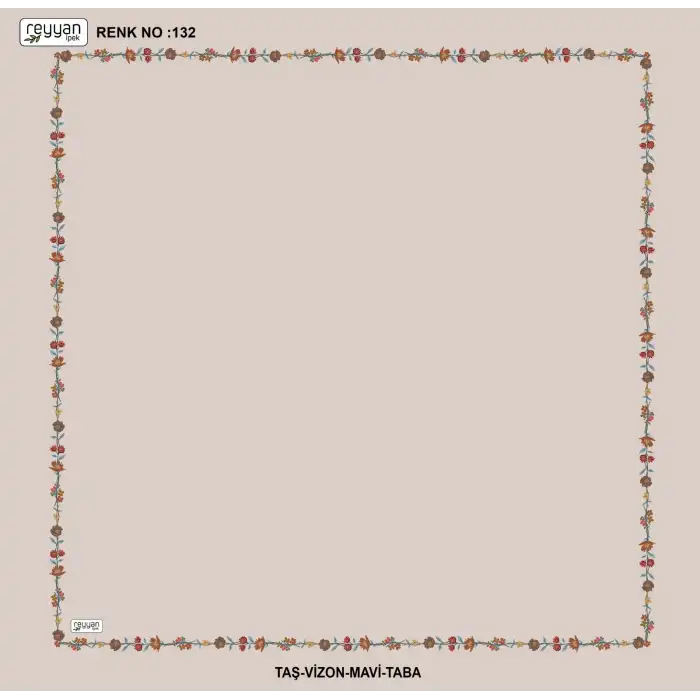 Reyyan İpek 100 cm Desenli Oyalık Yazma (ryyn-449-15)