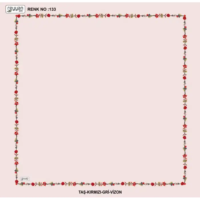 Reyyan İpek 100 cm Desenli Oyalık Yazma (ryyn-449-16)