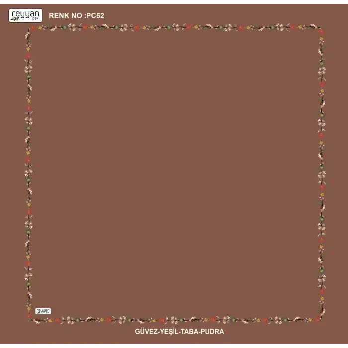 Reyyan İpek 100 cm Desenli Oyalık Yazma (ryyn-449-22)