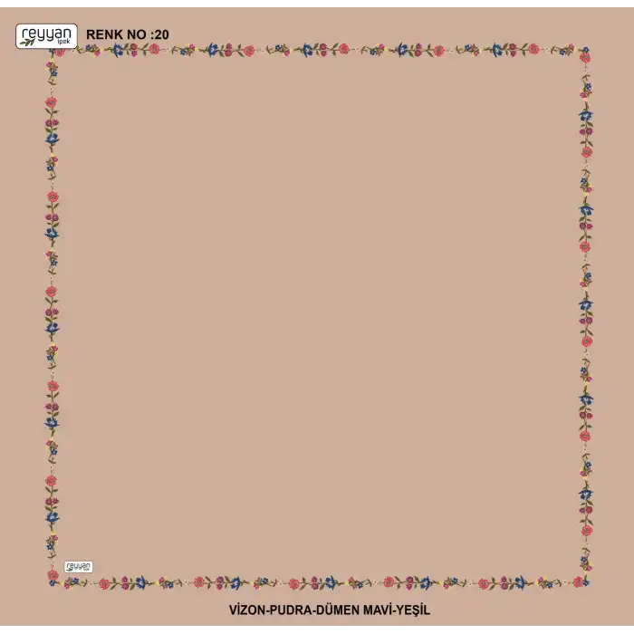 Reyyan İpek 100 cm Desenli Oyalık Yazma (ryyn-449-27)