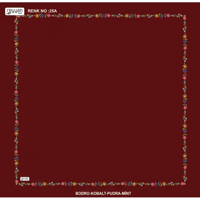 Reyyan İpek 100 cm Desenli Oyalık Yazma (ryyn-449-28)