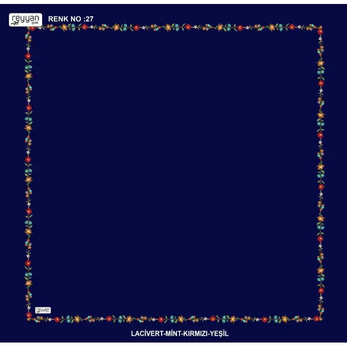 Reyyan İpek 100 cm Desenli Oyalık Yazma (ryyn-449-30)