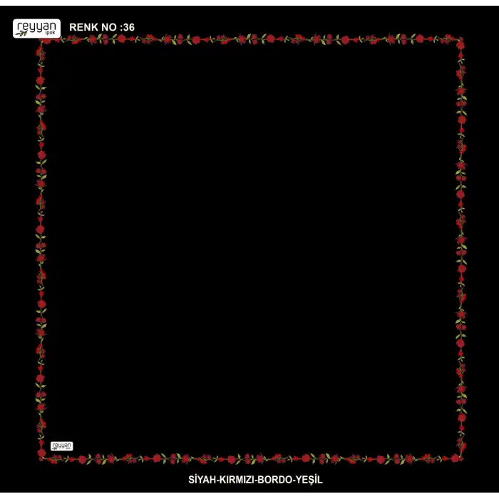 Reyyan İpek 100 cm Desenli Oyalık Yazma (ryyn-449-32)
