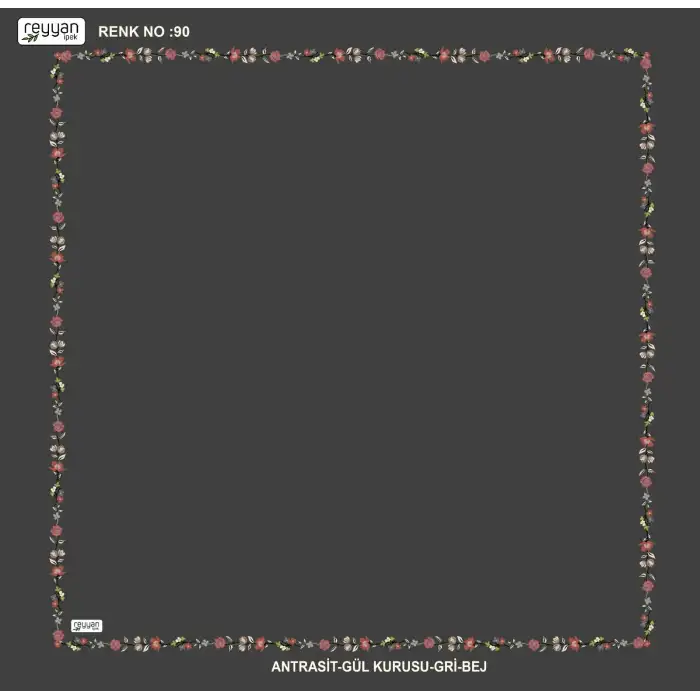 Reyyan İpek 100 cm Desenli Oyalık Yazma (ryyn-449-37)